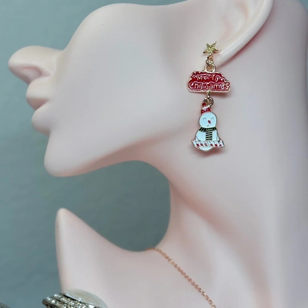 Snowman Christmas Earrings ⛄️